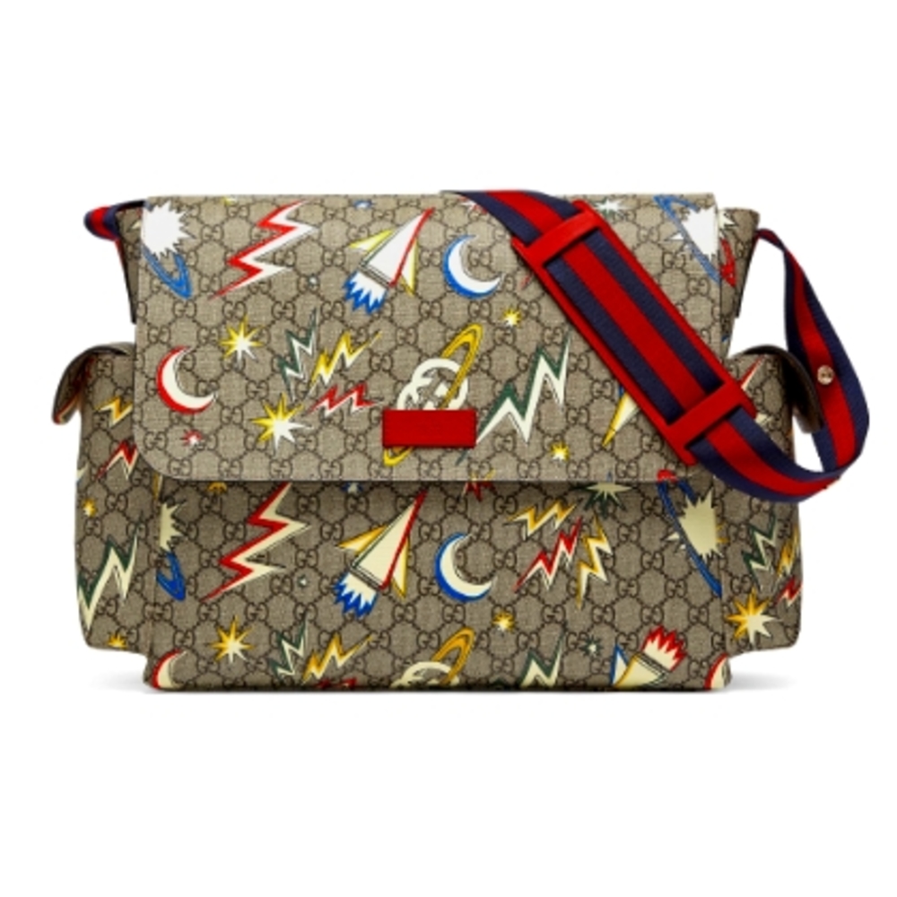 Gucci Supreme Gg Crickets Canvas Baby Diaper Changing Bag like new